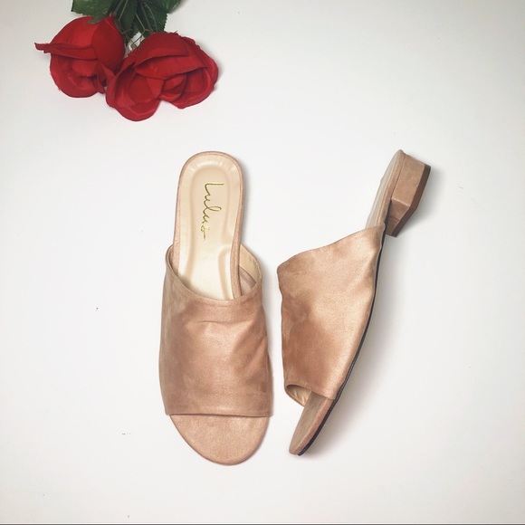 Lulu’s slide on nude mule sandals - Picture 4 of 7